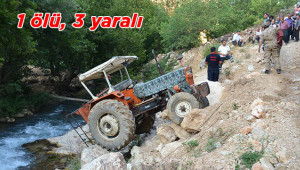 Traktör devrildi: 1 ölü, 3 yaralı