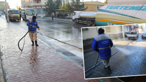 Haliliye ‘şoklama’ ile sokakları temizliyor