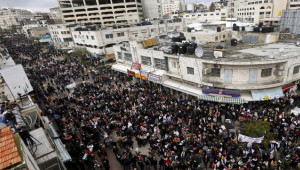 Filistinliler Orta Doğu barış planını protesto etti