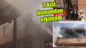 2 katlı evde yangın çıktı