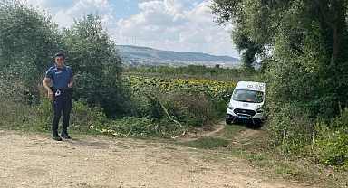 Tarlasını sularken erkek cesedi buldu!