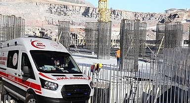 Şehir Hastanesi inşaatında bir işçi ağır yaralandı