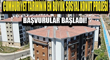 Sosyal konut projesi başvuruları başladı!