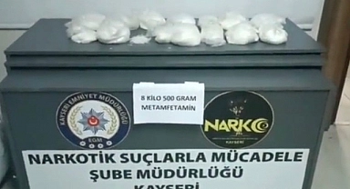 8,5 kilo uyuşturucu ele geçirildi