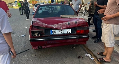 Ceylanpınar'da freni boşalan kamyon araçların arasına daldı