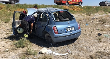 Kontrolden çıkan otomobil takla attı: 5 yaralı