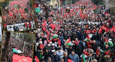 Binlerce Urfalı Filistin için sokağa döküldü