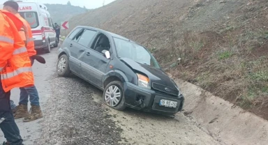 Kontrolden çıkan otomobil takla attı: 2 yaralı