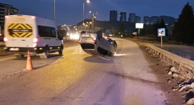 Takla atan otomobil hurdaya döndü: 1 yaralı