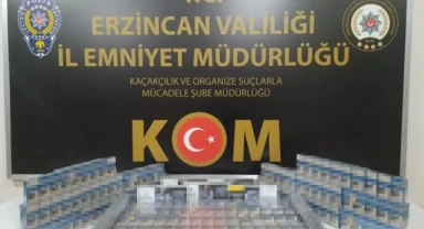 Erzincan'da 400 paket kaçak sigara ele geçirildi