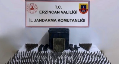 Erzincan’da çok sayıda kaleşnikof mermisi ve şarjör ele geçirildi