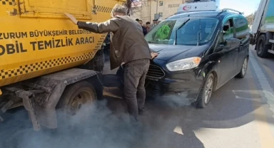 Erzurum’da seçim günü trafik kazası: 1 yaralı