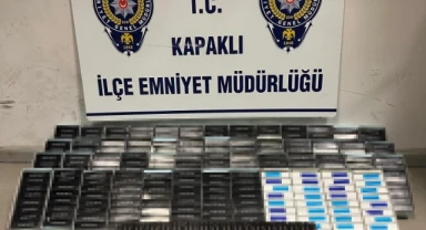 Kapaklı’da sigara ve tabanca ele geçirildi