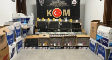 Tekirdağ’da çok sayıda dolu makaron ele geçirildi