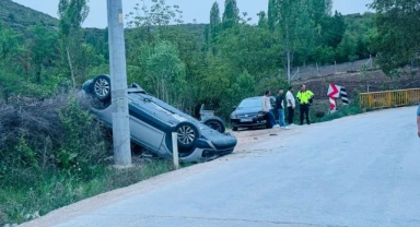 Kontrolden çıkan otomobil takla attı: 1 yaralı