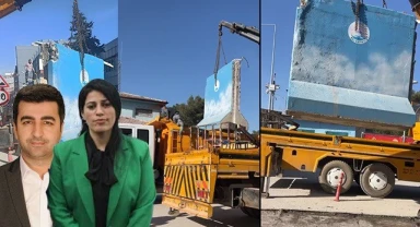 Suruç'ta eşbaşkanların ilk işi beton blokları kaldırmak oldu