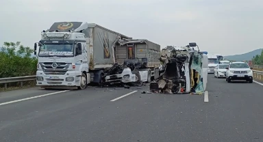 Kazada tırın kupası yola düştü: 1 yaralı