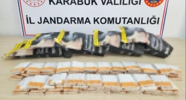 Karabük'te binlerce makaron ve tütün ele geçirildi