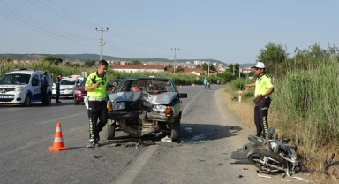 Otomobil ile motosiklet çarpıştı: 2 yaralı