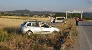 Otomobil tarlaya uçtu: 6 yaralı