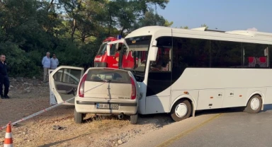 Otomobil ile minibüs kafa kafaya çarpıştı: 1 ölü, 1 yaralı