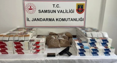 Jandarma ekipleri çok sayıda makaron ele geçirdi