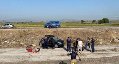 Yoldan çıkan otomobil takla attı: 5 yaralı