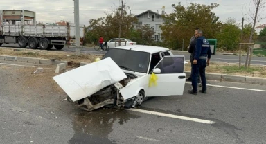 Kontrolden çıkan Tofaş hurdaya döndü: 1 yaralı