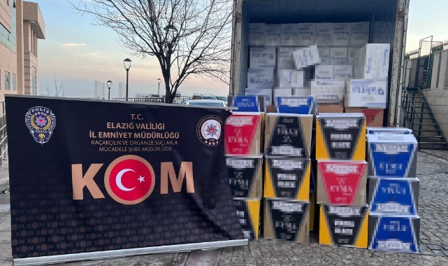 Elazığ’da milyon liralık makaron ele geçirildi