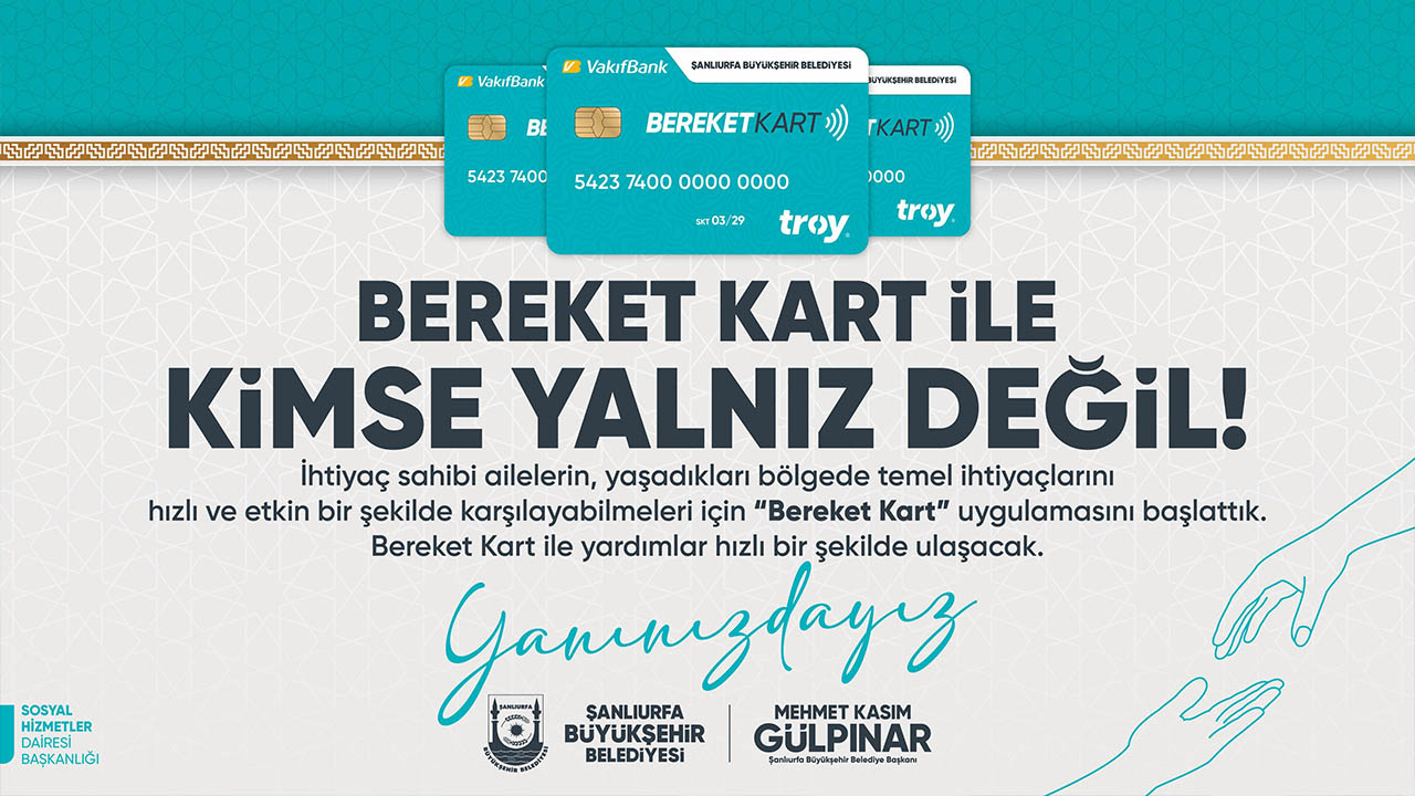 Büyükşehir Belediyesi’nden sosyal yardımlar için yenilikçi adım: Bereket Kart