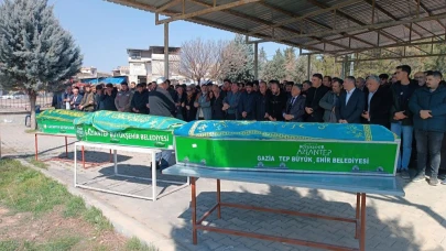 Komşu ilde sobadan zehirlenen 3 kardeş son yolculuğuna uğurlandı