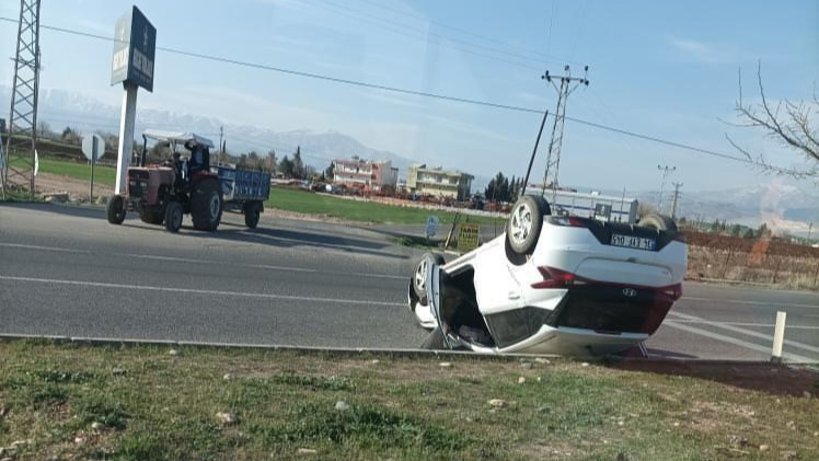 Şanlıurfa'ya komşu Adıyaman’da otomobil takla attı: 1 yaralı